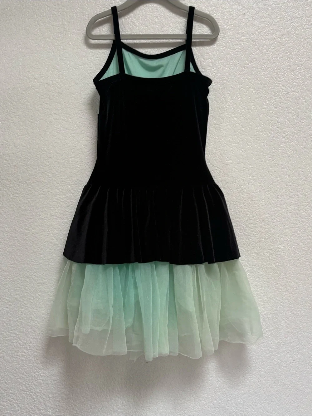 Girls Black and Mint Green Fairy Costume Dress